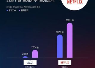 디즈니+, 지난달 결제자 31만명…넷플릭스 ‘중복’ 32%