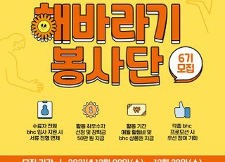 bhc, ‘해바라기 봉사단’ 6기 모집