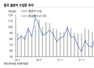 유진투자증권 "철강석 가격 추가 상승…中동계올림픽 여파"