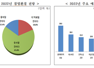 중기중앙회 "내년 경영환경 호전 전망 응답 15% 불과"