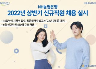 농협은행, 신규직원 450명 공개 채용 돌입