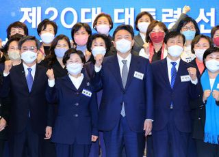 한국여성경제인협회 전국총회 참석한 윤석열-김동연