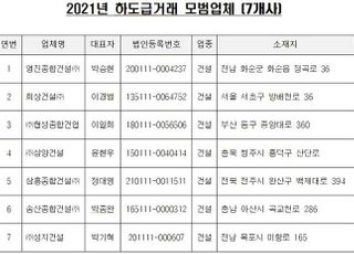 공정위, 영진종합건설 등 하도급거래 모범업체 7곳 선정