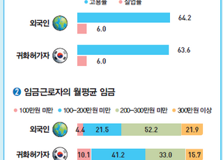 외국인 근로자 5명 중 1명 월급 300만원↑…취업자 3년 만에 증가