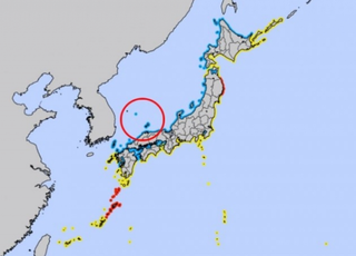 日, 급하게 쓰나미 경보 알리면서도 '독도' 자국 땅으로 표기