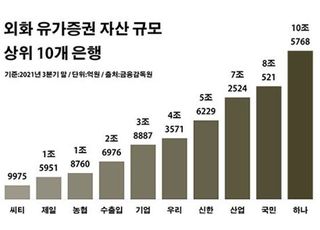 은행 외화 유가증권 50조 육박…환율 리스크 '긴장'