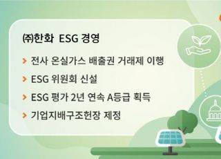 ㈜한화, 녹색채권 1500억원 규모 발행… ESG 경영 박차