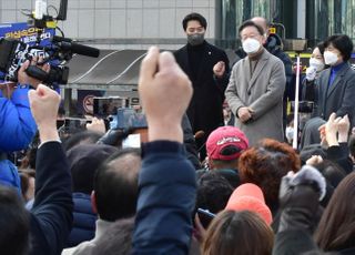 고양시민들에게 지지 호소하는 이재명