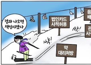 [D-시사만평] 김혜경 사과?…지뢰밭 피하기 스킬 탁월