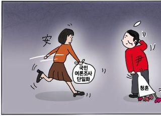 [D-시사만평] 단일화 하자 여론조사 하자…안철수의 다짜고짜 '뭐지?'