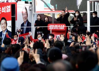 대구 달성군 찾아 연설하는 윤석열