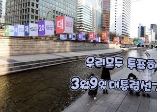 '우리 모두 투표해요 3월 9일 20대 대통령 선거'