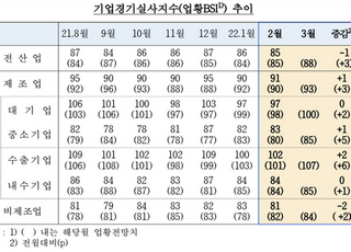 오미크론 대유행…기업 체감경기 2개월 연속 하락