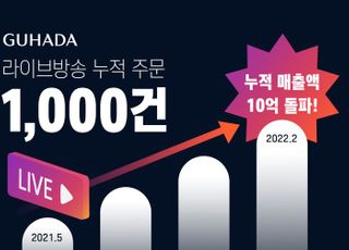 구하다, 명품 모바일 라방 주문 건수 1000건 돌파