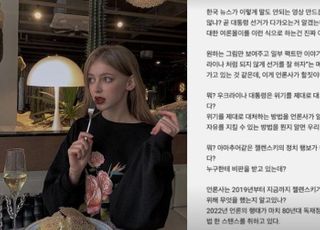 우크라이나 모델 겸 방송인 올레나, 젤렌스키 대통령 비난한 MBC 지적