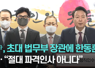 [영상] 尹, 내각 인선 2차 발표···초대 법무부 장관에 한동훈 지명