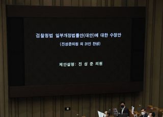 검찰청법 개정안 표결, 반대 구호 외치는 국민의힘 