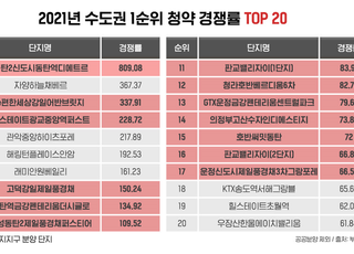 수도권 청약경쟁률 상위 20곳 중 13곳이 공공택지