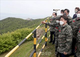 백령도 해병대 제6여당 방문한 이준석 국민의힘 대표