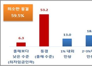 중소기업 59.5% "내년 최저임금 동결‧인하해야"