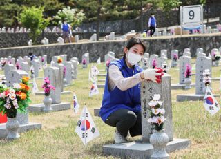 효성, 호국보훈의 달 앞두고 현충원 묘역정화 활동