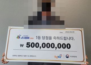 복권 1등 5억원 '초대박' 행운 거머쥔 남성, 사연 묻자 "아내가 사실…"