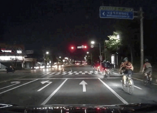 "단체로 차선 점령하고 빨간 불에 직진" 자전거 폭주족 등장에 네티즌 '분노' (영상)