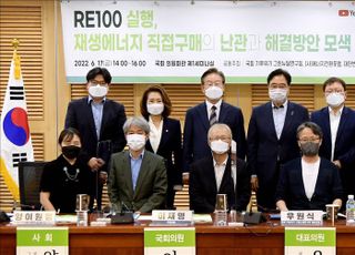 이재명, 'RE100 실행' 재생에너지 직접구매의 난관과 해결방안 모색 토론회 참석