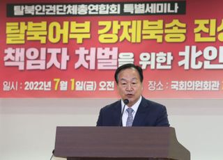 '탈북어부 강제북송 진상규명과 책임자 처벌을 위한 北인권단체들의 행동대책 : 탈북인권단체총연합회 특별세미나' 주최한 한기호 국민의힘 의원