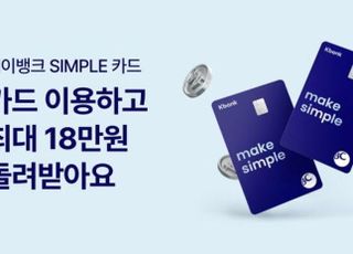 케이뱅크, SIMPLE카드 출시 1년 기념 최대 18만원 할인