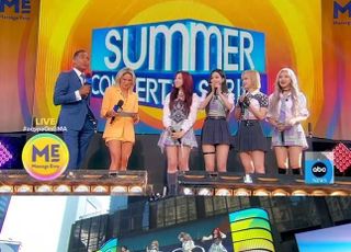 에스파, 美 ABC ‘GMA 서머 콘서트 시리즈’ 오프닝 화려한 장식