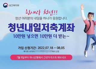 하나은행, ‘청년내일저축계좌’ 판매...“10만원 넣으면 10만원 지원”