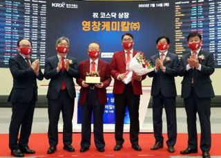 [포토] 영창케미칼 코스닥시장 신규 상장