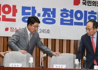 2022 세제개편안 당정협의회 참석하는 권성동-추경호