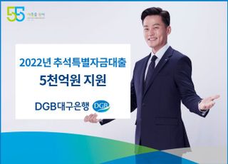 대구은행, ‘추석 특별자금대출’ 5천억 지원