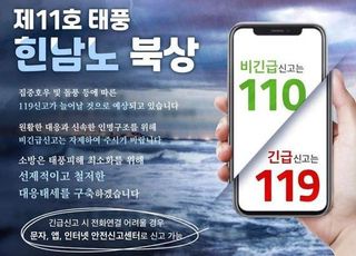 [태풍 힌남노] "비긴급 신고는 119대신 110으로 당부"…소방청 강조한 이유