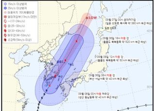 [태풍 힌남노] "오전 6시쯤 부산 지난다"…기상청이 발표한 '힌남노' 최신 경로와 강도는?