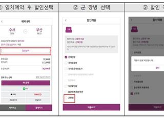 SR, 군 장병 열차이용편의 개선…앱으로 할인 승차권 예매 가능