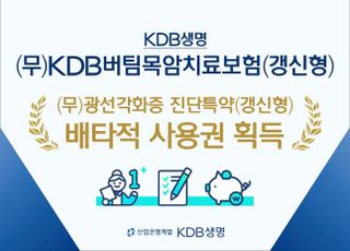 KDB생명, ‘(무)광선각화증 진단특약(갱신형)’ 배타적 사용권 획득