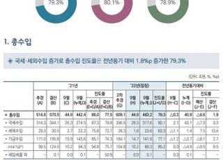 9월 세수 436.1조원 기록…재정수지 적자 17.1조원 커져