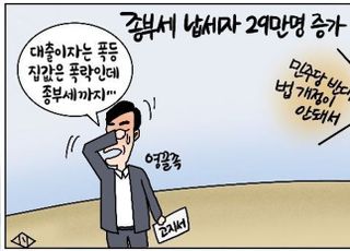 [D-시사만평] 문재인정부가 남긴 유물…집값 떨어졌는데 세금만 폭탄