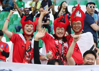 응원 나선 대한민국 축구팬들