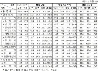 10월까지 세수 48.2조원 더 걷혀…기업 실적 호조 영향