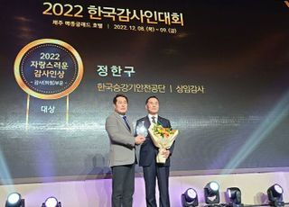 ‘2022 자랑스러운 감사인상 대상’에 승강기안전공단 정한구 상임감사 수상