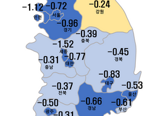 "끝 안보이는 하락"…서울 아파트값 또 다시 최대 낙폭