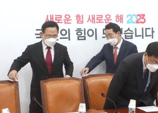 2022년 마지막 비대위 참석하는 정진석-주호영