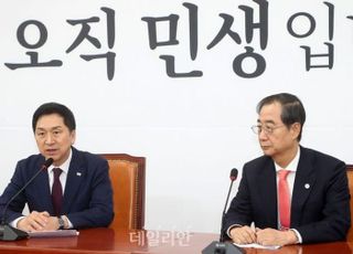 김기현 대표 예방한 한덕수…'여야정 협치' 필요성 강조