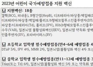 평택시 어린이들은 '국가 예방접종'을 적기 완료 당부