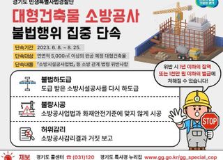 경기도 민생특사경, 대형 건축물 소방공사 불법행위 집중 단속