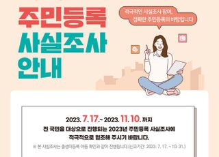 남양주시, 11월 10일까지 ‘2023년도 주민등록 사실조사’ 실시